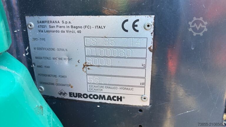 Midigraafmachine 7t - 12t Eurocomach Es 85 Zt with 3 buckets