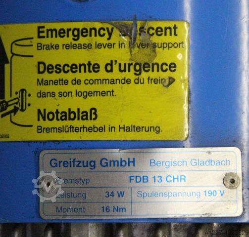 Elektryczny wciągnik linowy do transportu osób tirak Greifzug L502P