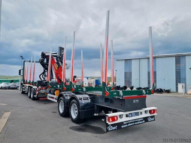 Timber transporter Ebert KHZA 18 Tandem-Kurzholz-Anhänger NEU