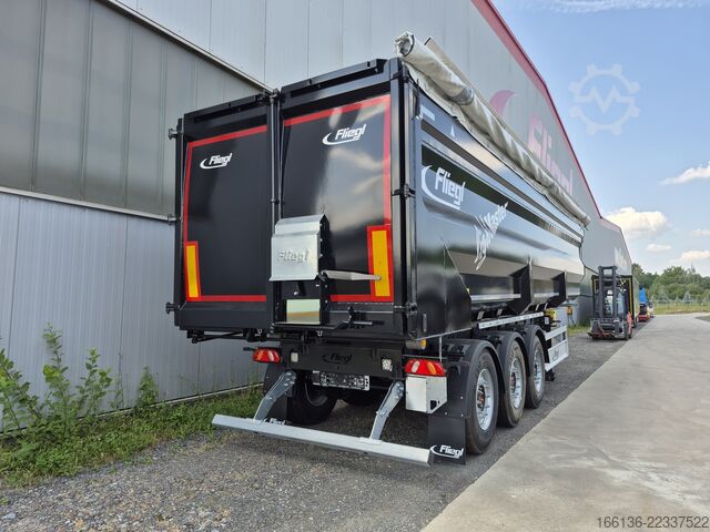 Kippers oplegger Fliegl 3-Achs Stahlkipper 50m³ light Master
