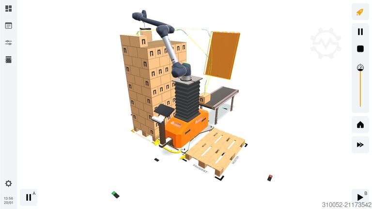 HYDRA kollaborativ palleteringsrobot FJ Mayer HYDRA cobot palletizer