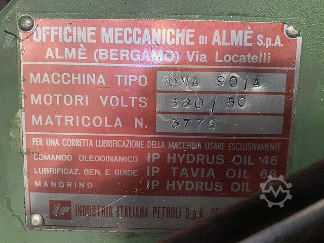 OMA 90/A Torno para madera automático con alimentador, longitud máxima de pieza 900 mm OMA OMA 90/A