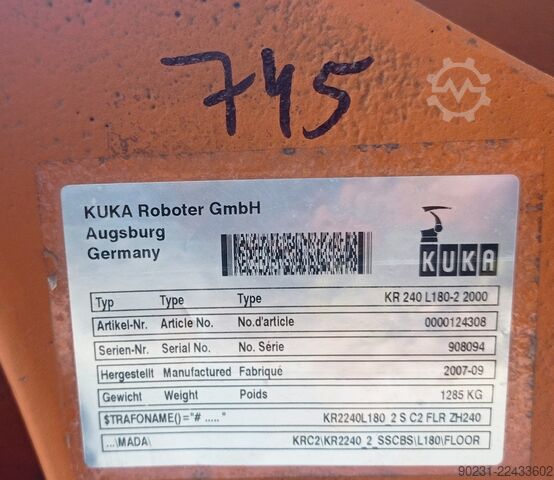 Industrijski robot KUKA KRC2 ED05 KR 240 L180-2 2000