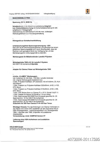 Bearbejdningscenter HOLZ-HER EVOLUTION 7405 Connect