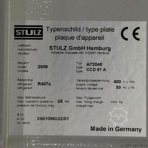 Air Conditioner Stulz A72040  CCD 61 A