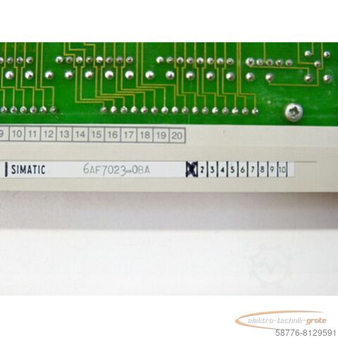 Component Siemens 6AF7023-0BA Karte