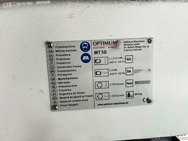 Gereedschap freesmachine Optimum OPTImill MT 50