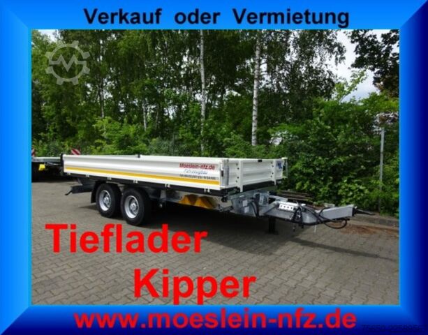 Damperli treyler Möslein TTD 13 Weiß  13 t Tandem 3- Seitenkipper Tieflader-- Neufahrzeug --