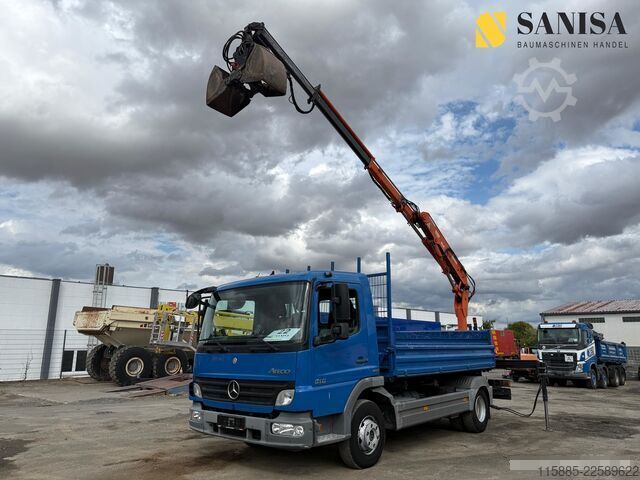 Camion basculante trilateral Mercedes-Benz Atego 818/918/MEILLER 3.S-Kipper/TEREX