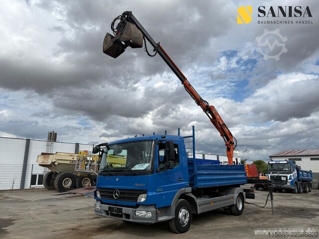 Camion basculante trilateral Mercedes-Benz Atego 818/918/MEILLER 3.S-Kipper/TEREX