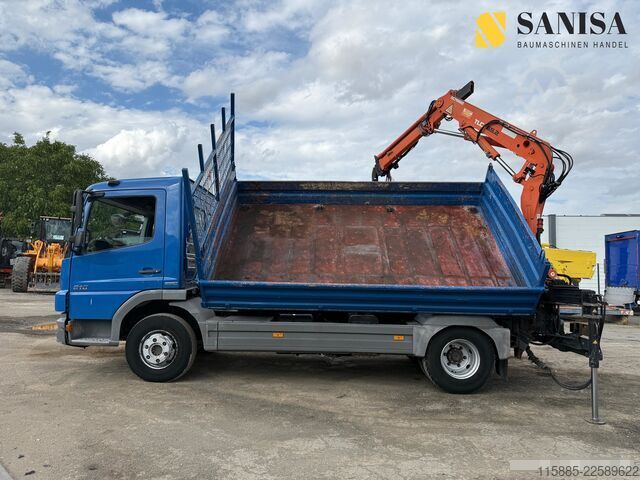 Camion basculante trilateral Mercedes-Benz Atego 818/918/MEILLER 3.S-Kipper/TEREX