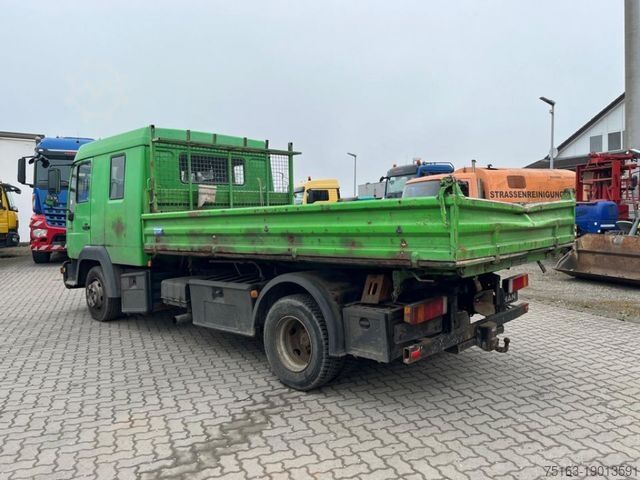 Driezijdige kipper bestelwagen MAN LE 8.180 K 2-Achs Kipper Doppelkabine Meiller