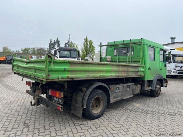 Driezijdige kipper bestelwagen MAN LE 8.180 K 2-Achs Kipper Doppelkabine Meiller