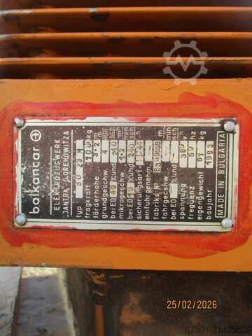 Direkli döner vinç döner vinç rotasyonlu vinç BALCANCAR Hallenkran 1000 kg (3441)