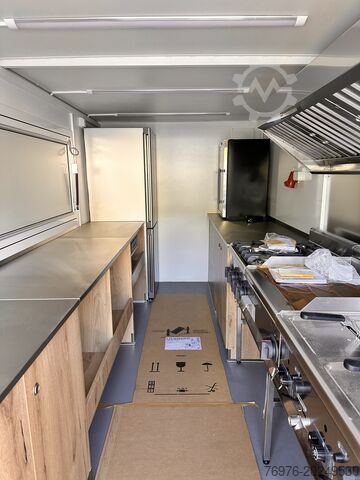 Καρότσι πωλήσεων / φορτηγό τροφίμων Mercedes-Benz Foodtruck, Imbisswagen, Food Truck mit neuer Küche und Ausstattung