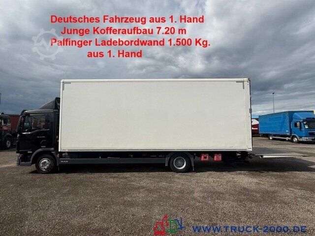Autocamion cu caroserie tip cutie MAN TGL 12.250 Koffer 7.20m Ladebordwand1.5t. 1.Hand