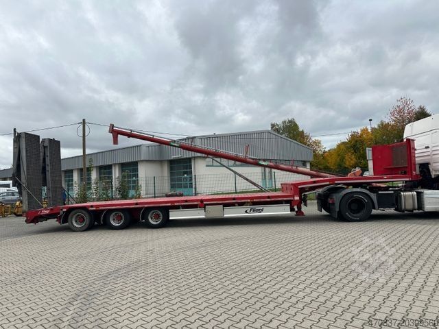 Alacsony rakfelületű félpótkocsi FLIEGL SDS 470 / hydr Hubbett / Seilwinde