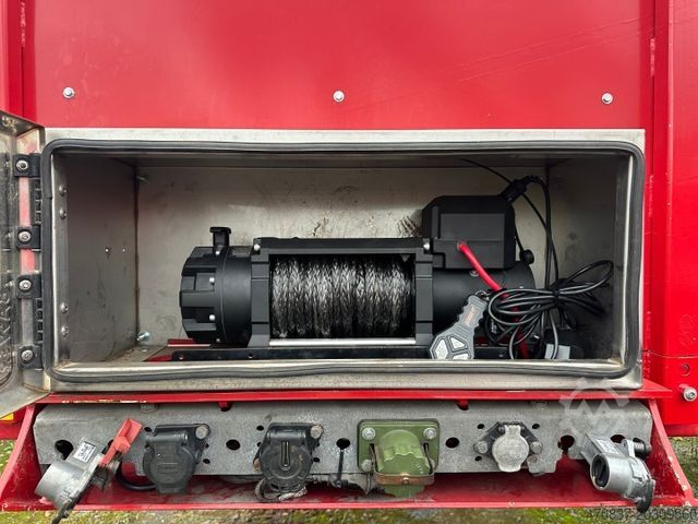 Alacsony rakfelületű félpótkocsi FLIEGL SDS 470 / hydr Hubbett / Seilwinde