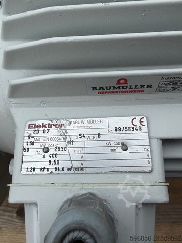 Elektror 2D 07 industriële ventilator 94 m³/min 4,5 kW blower Elektror 2D 07 Wentylator przemysłowy 94 m³/min 4.5 kW dmuchawa Elektror 2D 07 Wentylator przemysłowy 94 m³/min 4.5 kW dmuchawa