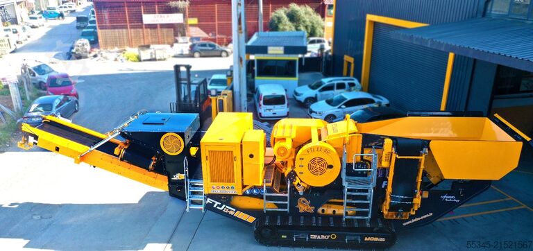 Drticí zařízení FABO Jaw Crusher hard stone crushing machine 100-250 t/h