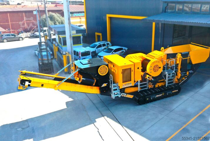 Drticí zařízení FABO Jaw Crusher hard stone crushing machine 100-250 t/h