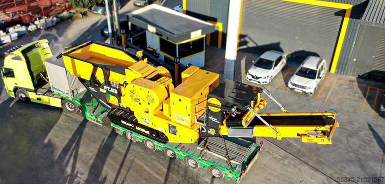 Drticí zařízení FABO Jaw Crusher hard stone crushing machine 100-250 t/h