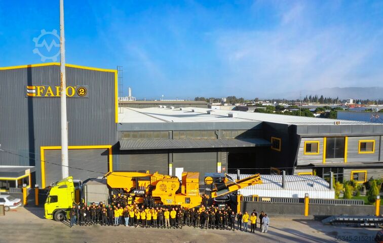 Drticí zařízení FABO Jaw Crusher hard stone crushing machine 100-250 t/h