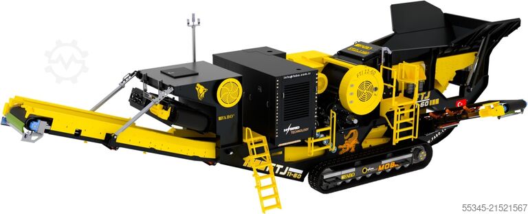 Drticí zařízení FABO Jaw Crusher hard stone crushing machine 100-250 t/h