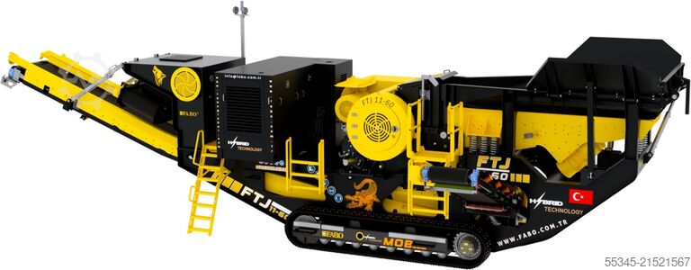 Drticí zařízení FABO Jaw Crusher hard stone crushing machine 100-250 t/h