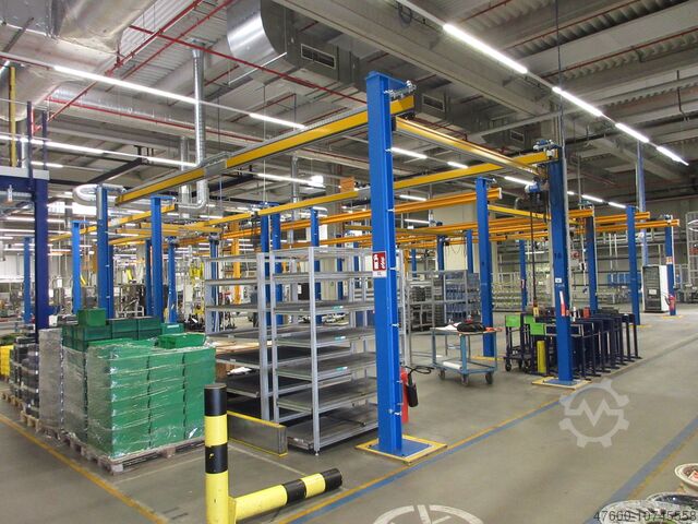 Kraanoverkapping Kraan Binnenkraan Kraanbaan ABUS - Portalkran EHB 250KG Kettenzug EHB 8x4,8m 1x 250Kg mit Kragarm Stützen