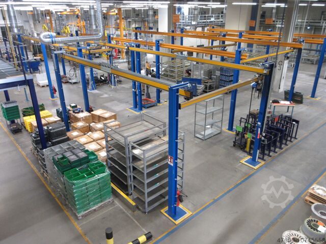 Kraanoverkapping Kraan Binnenkraan Kraanbaan ABUS - Portalkran EHB 250KG Kettenzug EHB 8x4,8m 1x 250Kg mit Kragarm Stützen