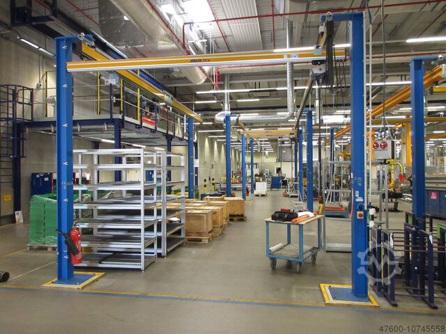 Kraanoverkapping Kraan Binnenkraan Kraanbaan ABUS - Portalkran EHB 250KG Kettenzug EHB 8x4,8m 1x 250Kg mit Kragarm Stützen