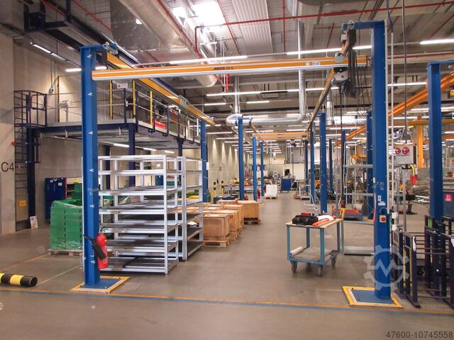 Kraanoverkapping Kraan Binnenkraan Kraanbaan ABUS - Portalkran EHB 250KG Kettenzug EHB 8x4,8m 1x 250Kg mit Kragarm Stützen