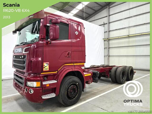 Chassis met cabine Scania R620-V8 6x4 / RETARDER / AIRCO / EURO 5
