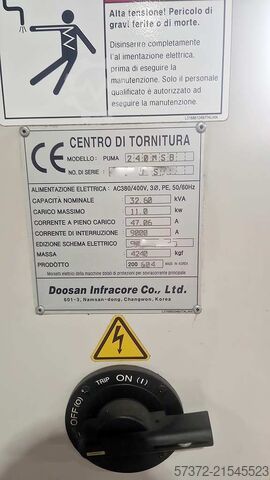 CNC Lathe Doosan Puma 240 MS