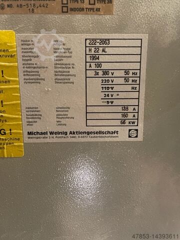 Støber WEINIG HYDRO 22 AL