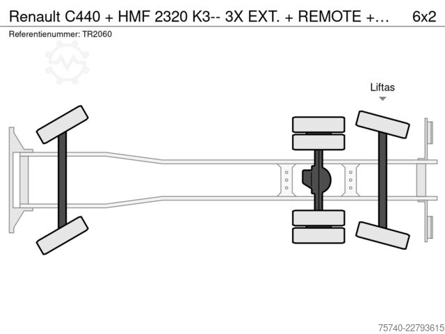 Autogru Renault C440 + HMF 2320 K3-- 3X EXT. + REMOTE + HAAKARM...