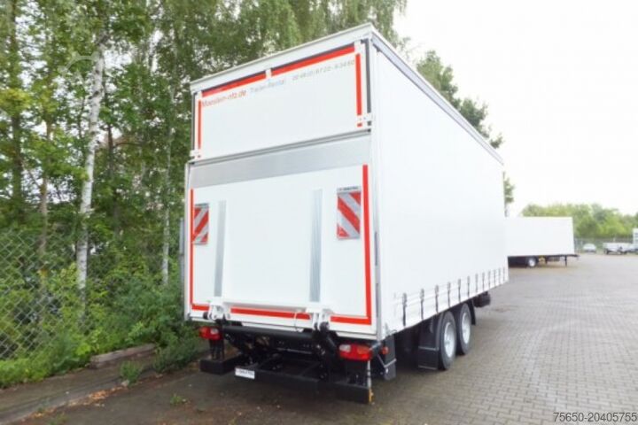 Rimorchio aperto con telone Möslein TPS 11 DL 7,30  neuer Planenanhänger, Ladebordwand + Durchladbar