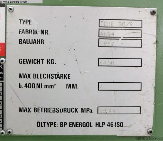 Plate Shear - Hydraulic FASTI TCHE 30/4