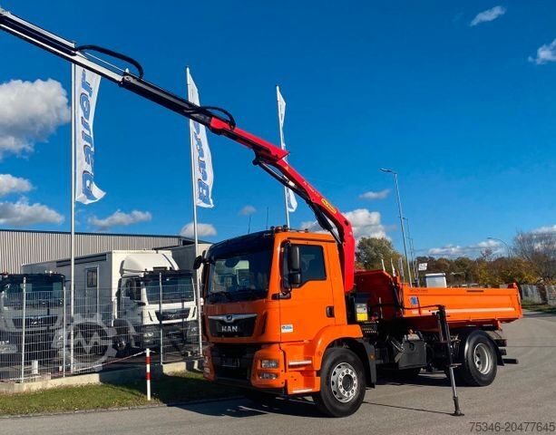 Autokran MAN TGM 15.320/BL/4x2/Meiller/Kipper/Kran/Nur 19 tkm