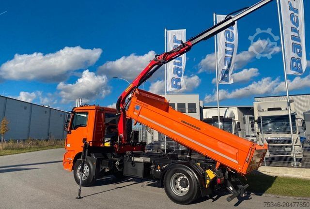 Dreiseitenkipper LKW MAN TGM 15.320/BL/4x2/Meiller/Kipper/Kran/Nur 19 tkm