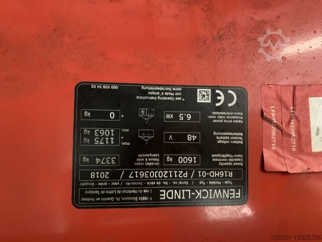 Tehergépkocsi Linde R16HD-01