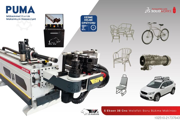 Mašina za savijanje cevi Liv Makina LVH 38 CNC R3 5 Axis (PUMA)