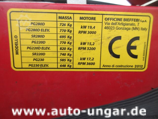 Zitmaaier Ferrari PG280D Hochentleerung Hydrostat Kubota D