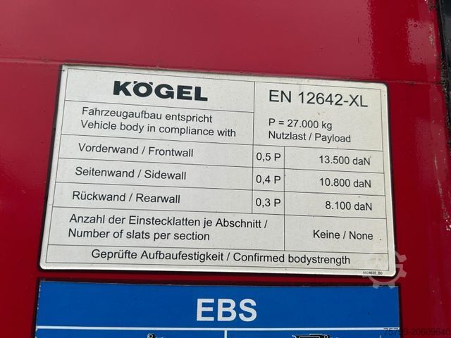 Otvorena poluprikolica sa ceradom KÖGEL Auflieger Pritsche Plane