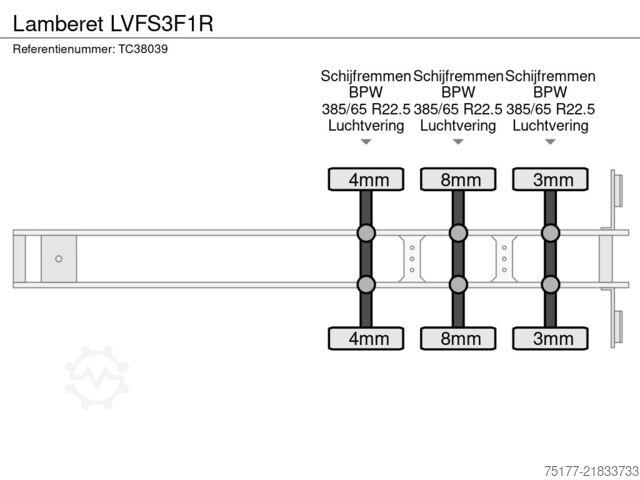 Gekoeld/bevroren transport Lamberet LVFS3F1R