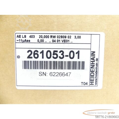 Στοιχείο Heidenhain AE LS 403 Lesekopf ID: 261053-01 SN: 6226647