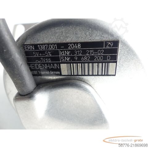 Componenta Heidenhain ERN 1387.001-2048 Z9 / ID: 312 215-02 SN: 9682200D