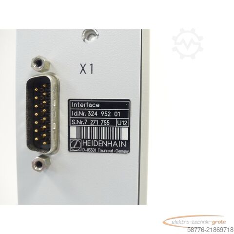 Składnik Heidenhain Id. 324 952-01 Interfaceplatine SN: 7271755 - geprüft und getestet! -