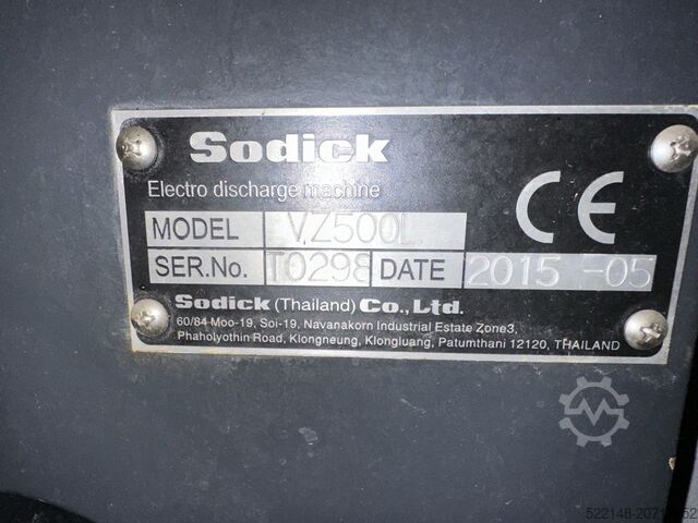 Trådgnistmaskin (tråderosionsmaskin) Sodick VZ 500L